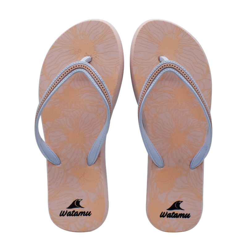 Watamu Floral Slippers - Orange - Pure Nurslings