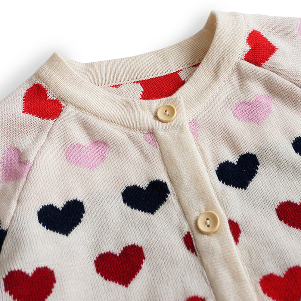 Pure Nurslings Cotton Baby Girl Sweater - The Softest, Cozyest, and Most Sustainable - tiny tokens - Pure Nurslings