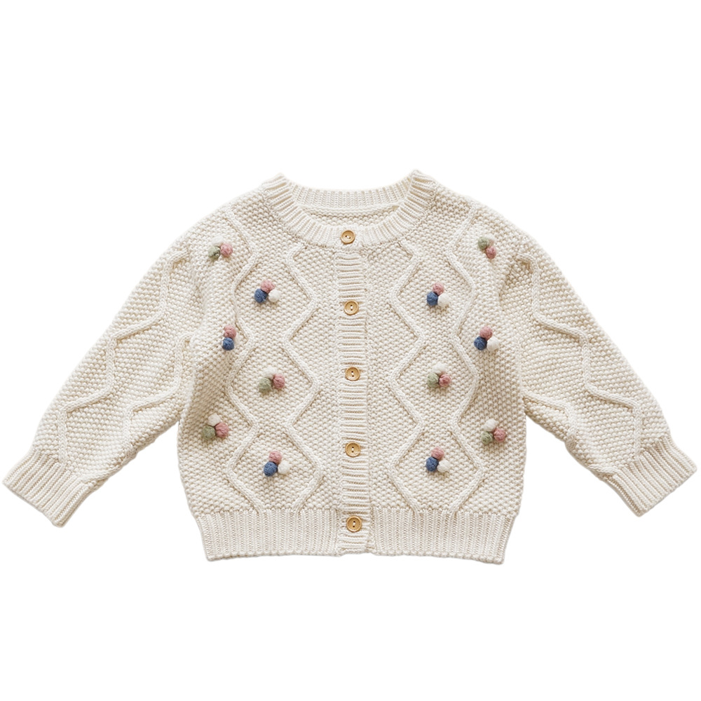 Pure Nurslings Cotton Baby Girl Sweater - The Softest, Cozyest, and Most Sustainable - colorful love - Pure Nurslings