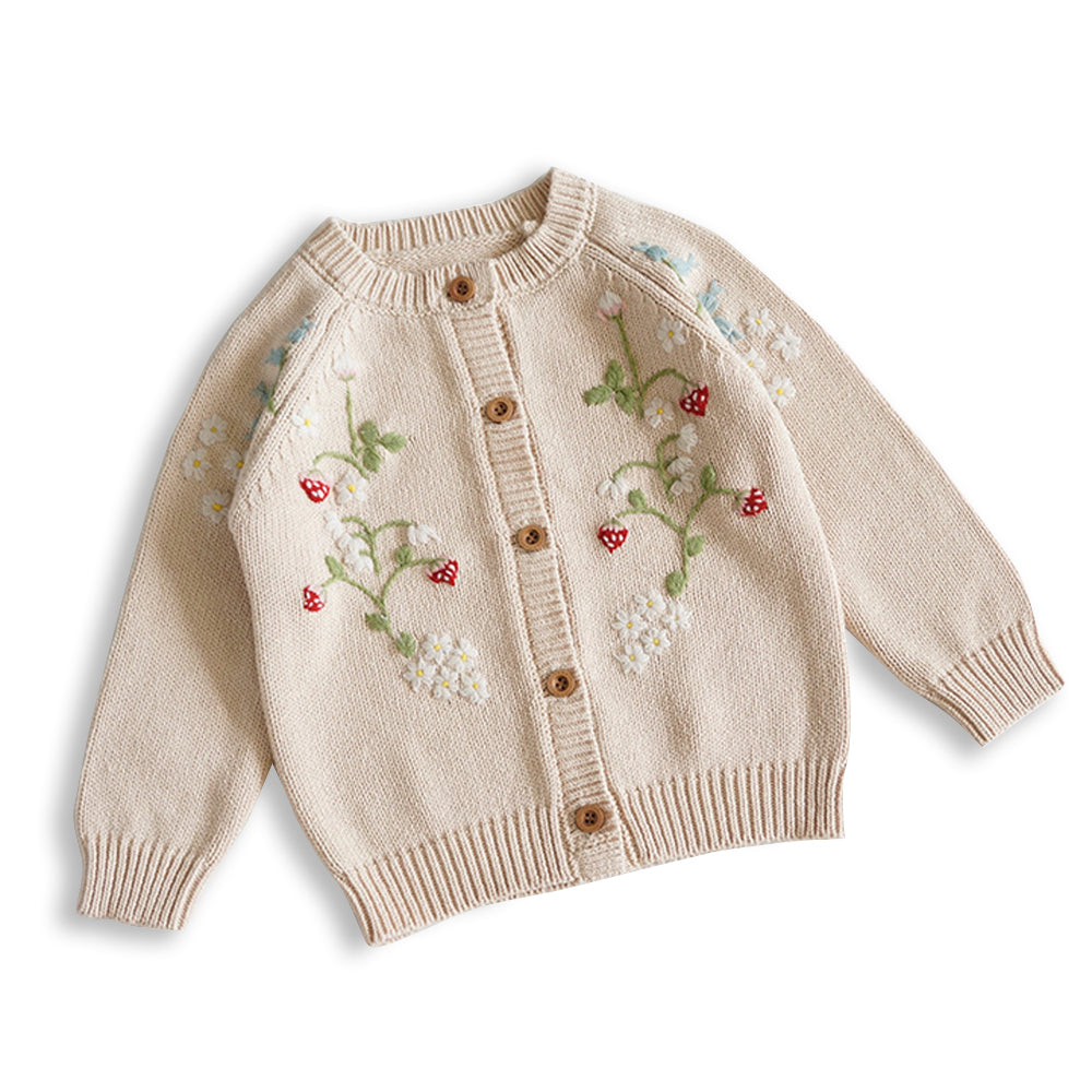 Pure Nurslings Organic Cotton Baby Girl Sweater - The Softest, Cozyest, and Most Sustainable - Pure Nurslings