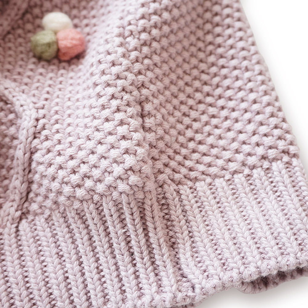 Pure Nurslings Cotton Baby Girl Sweater - The Softest, Cozyest, and Most Sustainable - mini munchies - Pure Nurslings