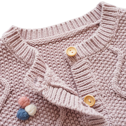 Pure Nurslings Cotton Baby Girl Sweater - The Softest, Cozyest, and Most Sustainable - mini munchies - Pure Nurslings