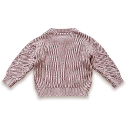 Pure Nurslings Cotton Baby Girl Sweater - The Softest, Cozyest, and Most Sustainable - mini munchies - Pure Nurslings