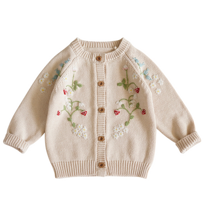 Pure Nurslings Organic Cotton Baby Girl Sweater - The Softest, Cozyest, and Most Sustainable - Pure Nurslings