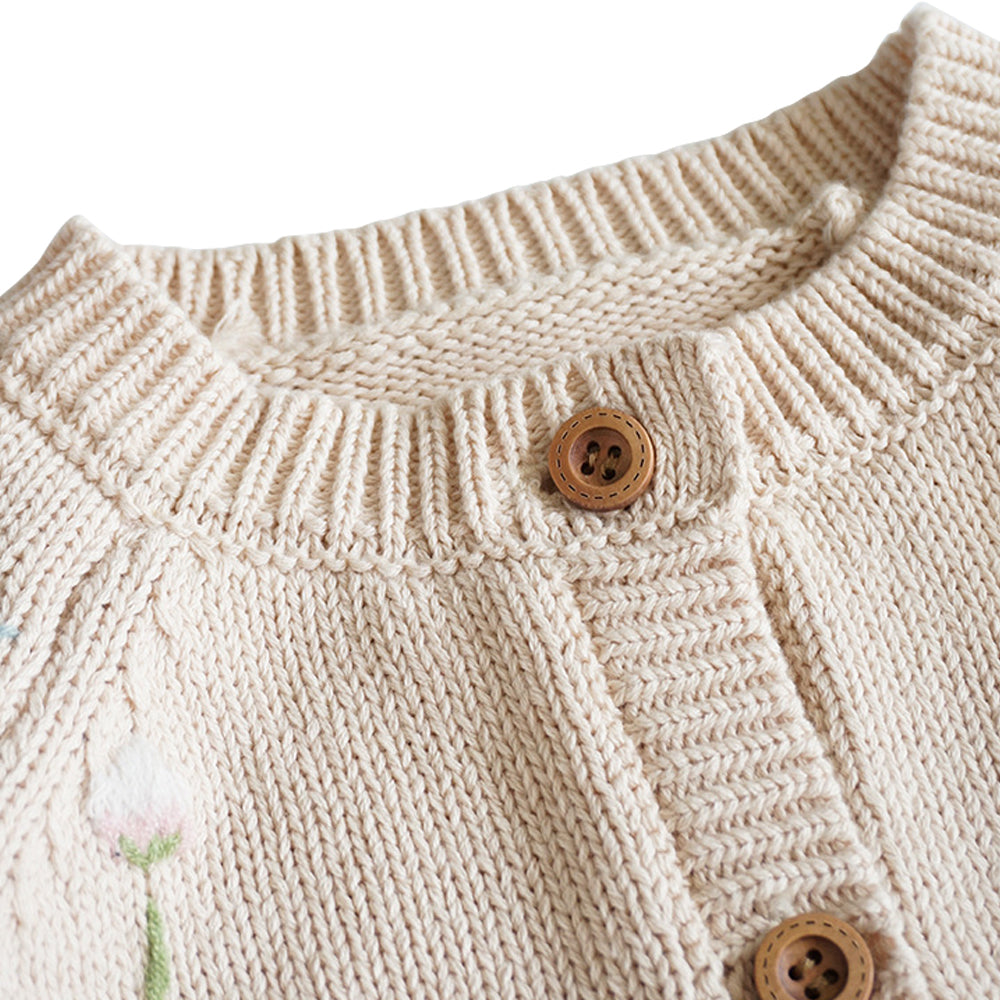 Pure Nurslings Organic Cotton Baby Girl Sweater - The Softest, Cozyest, and Most Sustainable - Pure Nurslings