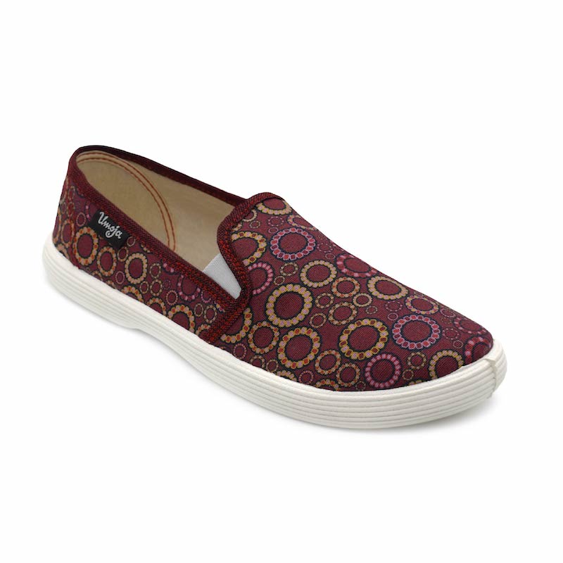 Afro Chic Canvas Shoes - Maroon Multi - Pure Nurslings