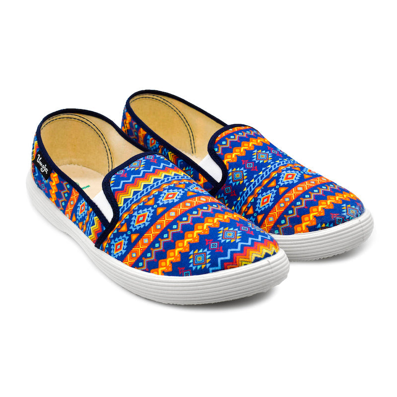 Afro Chic Canvas Shoes - Orange Multi - Pure Nurslings