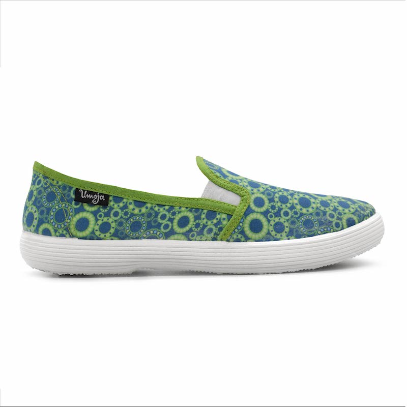 Afro Chic Canvas Shoes - Green Multi - Pure Nurslings