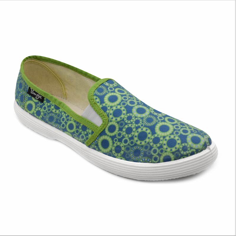 Afro Chic Canvas Shoes - Green Multi - Pure Nurslings